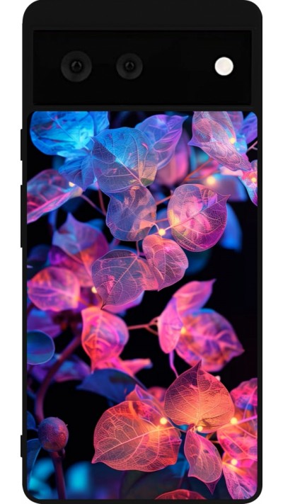 Coque Google Pixel 6 - Silicone rigide noir Artificial vegetation 2025