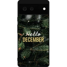 Google Pixel 6 Case Hülle - Silikon schwarz Winter 25 Winter hello december