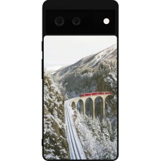 Google Pixel 6 Case Hülle - Silikon schwarz Winter 25 Winter polar express
