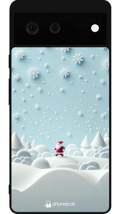 Google Pixel 6 Case Hülle - Silikon schwarz Weihnachten 2023 Kleiner Vater Schneeflocke