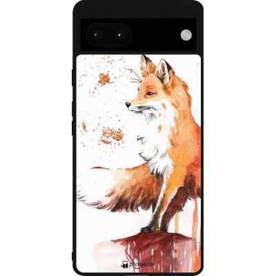 Google Pixel 6a Case Hülle - Silikon schwarz Autumn 21 Fox