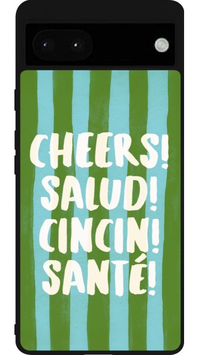 Google Pixel 6a Case Hülle - Silikon schwarz Cheers 2026