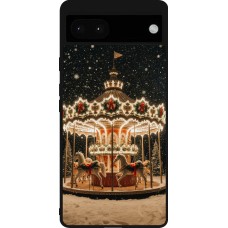 Google Pixel 6a Case Hülle - Silikon schwarz Christmas 25 Carousel