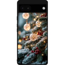 Google Pixel 6a Case Hülle - Silikon schwarz Christmas 25 Xmas Decorated Tree