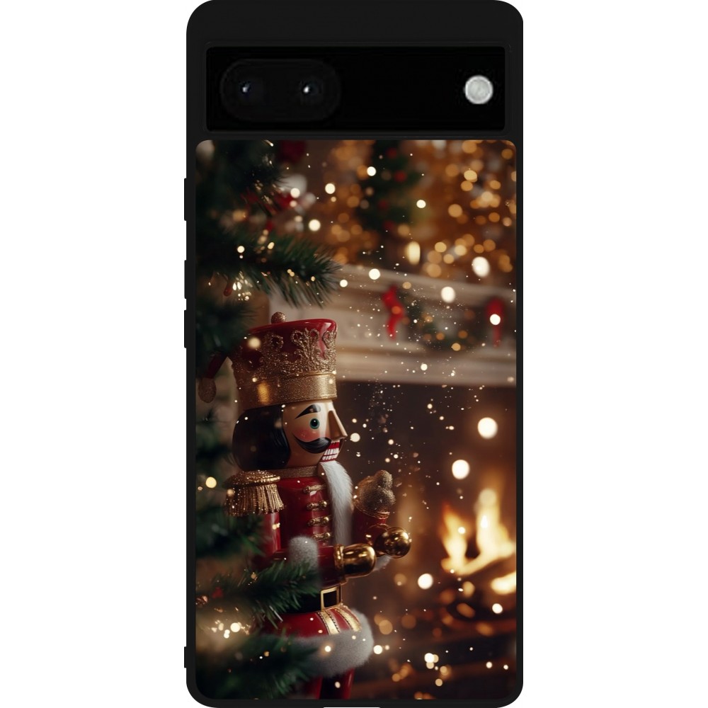 Google Pixel 6a Case Hülle - Silikon schwarz Christmas 25 Xmas Nutcracker