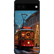 Google Pixel 6a Case Hülle - Silikon schwarz Christmas 25 Xmas Train