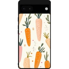 Google Pixel 6a Case Hülle - Silikon schwarz Easter 2026 Illustration carrots