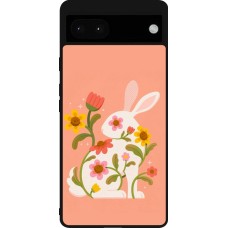 Google Pixel 6a Case Hülle - Silikon schwarz Easter 2026 Rabbit collage