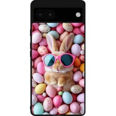 Google Pixel 6a Case Hülle - Silikon schwarz Easter 2026 Rabbit fun