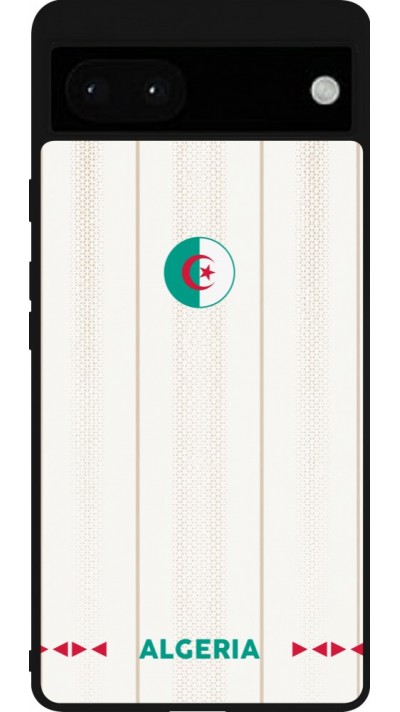 Google Pixel 6a Case Hülle - Silikon schwarz Algerien 2026 personalisierbares Fussballtrikot