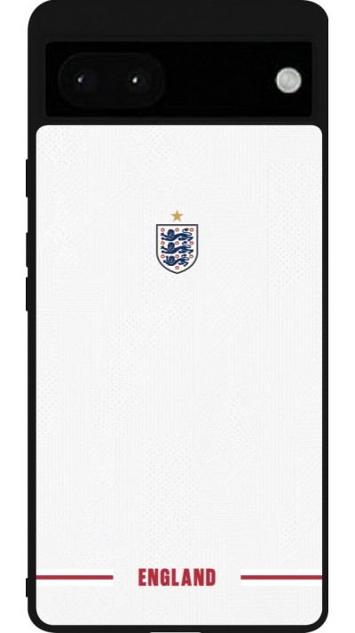 Google Pixel 6a Case Hülle - Silikon schwarz England 2026 personalisierbares Fussballtrikot