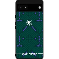 Google Pixel 6a Case Hülle - Silikon schwarz Saudi Arabien 2026 personalisierbares Fussballtrikot