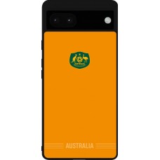Google Pixel 6a Case Hülle - Silikon schwarz Australien 2026 personalisierbares Fussballtrikot