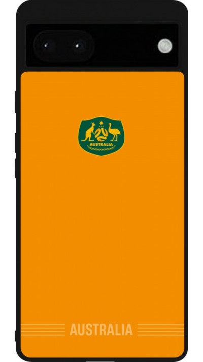 Google Pixel 6a Case Hülle - Silikon schwarz Australien 2026 personalisierbares Fussballtrikot