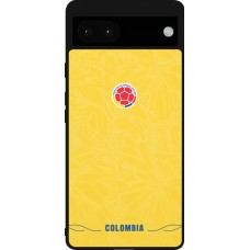 Google Pixel 6a Case Hülle - Silikon schwarz Kolumbien 2026 personalisierbares Fussballtrikot