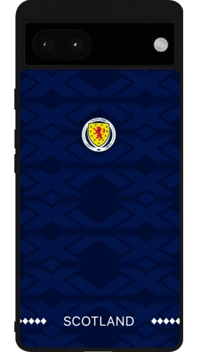 Google Pixel 6a Case Hülle - Silikon schwarz Schottland 2026 personalisierbares Fussballtrikot