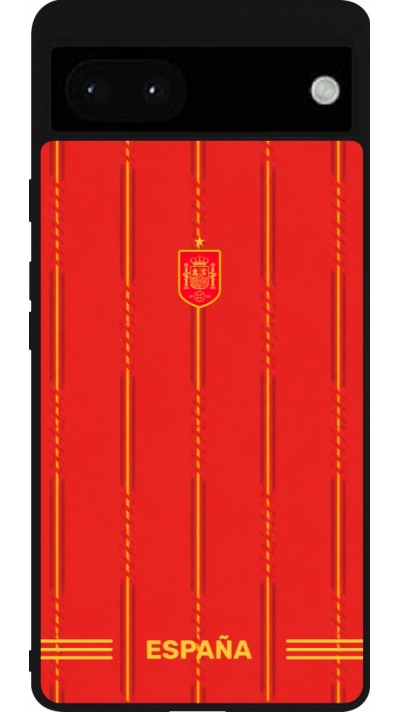Google Pixel 6a Case Hülle - Silikon schwarz Spanien 2026 personalisierbares Fussballtrikot