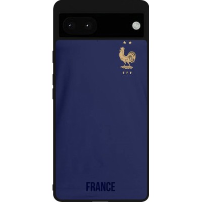 Google Pixel 6a Case Hülle - Silikon schwarz Frankreich 2022 personalisierbares Fussballtrikot