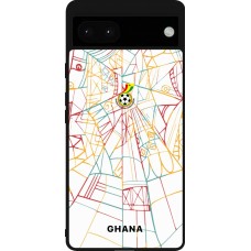Google Pixel 6a Case Hülle - Silikon schwarz Ghana 2026 personalisierbares Fussballtrikot