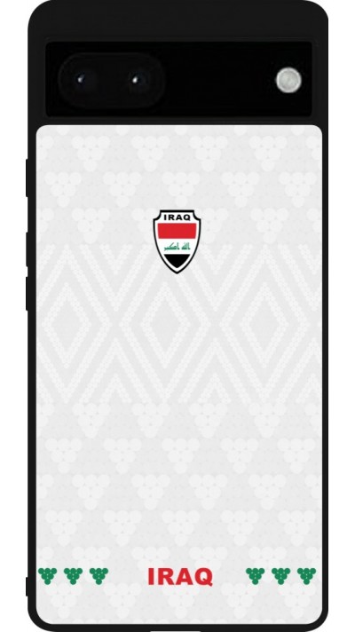 Google Pixel 6a Case Hülle - Silikon schwarz Irak 2026 personalisierbares Fussballtrikot