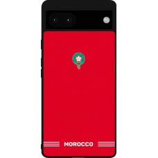 Google Pixel 6a Case Hülle - Silikon schwarz Marokko 2026 personalisierbares Fussballtrikot