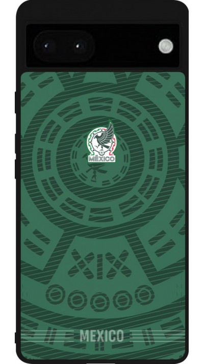 Google Pixel 6a Case Hülle - Silikon schwarz Mexiko 2026 personalisierbares Fussballtrikot