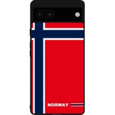 Google Pixel 6a Case Hülle - Silikon schwarz Norwegen 2026 personalisierbares Fussballtrikot