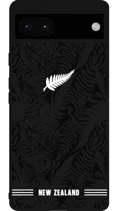 Google Pixel 6a Case Hülle - Silikon schwarz Neuseeland 2026 personalisierbares Fussballtrikot