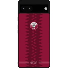 Google Pixel 6a Case Hülle - Silikon schwarz Qatar 2026 personalisierbares Fussballtrikot