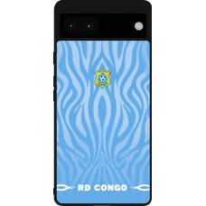 Google Pixel 6a Case Hülle - Silikon schwarz Demokratische Republik Kongo 2026 personalisierbares Fussballtrikot