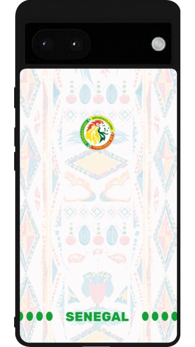 Google Pixel 6a Case Hülle - Silikon schwarz Senegal 2026 personalisierbares Fussballtrikot