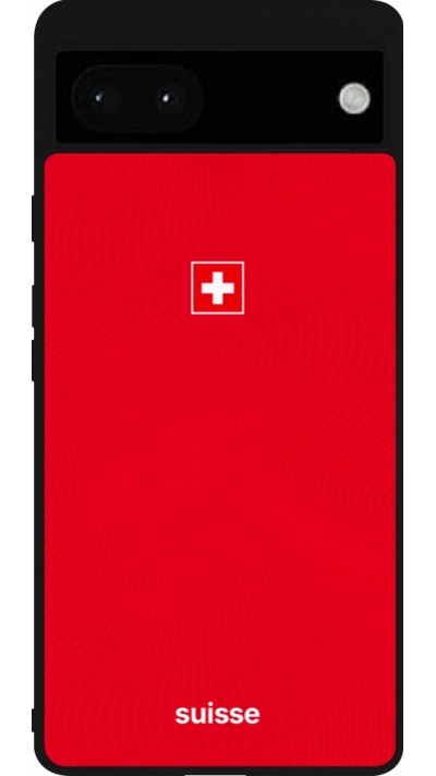 Google Pixel 6a Case Hülle - Silikon schwarz Schweiz 2026 personalisierbares Fussballtrikot