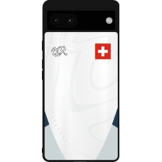 Google Pixel 6a Case Hülle - Silikon schwarz Schweiz Away personalisierbares Fussballtrikot