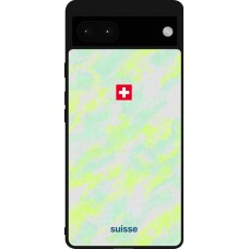 Google Pixel 6a Case Hülle - Silikon schwarz Schweiz Away 2026 personalisierbares Fussballtrikot