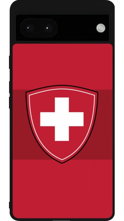 Google Pixel 6a Case Hülle - Silikon schwarz Hockey World Championship Ecusson Suisse