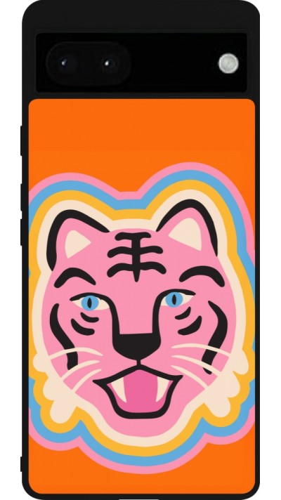 Google Pixel 6a Case Hülle - Silikon schwarz Lion colors 2026