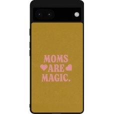 Google Pixel 6a Case Hülle - Silikon schwarz Mom 2026 Are Magic