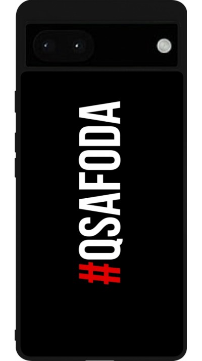Coque Google Pixel 6a - Silicone rigide noir Qsafoda 1