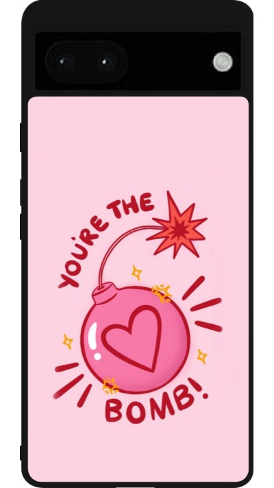 Google Pixel 6a Case Hülle - Silikon schwarz Saint Valentines Day 26 You are the bomb