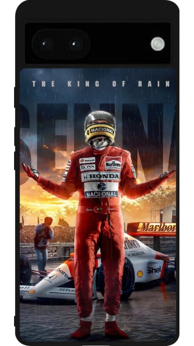 Google Pixel 6a Case Hülle - Silikon schwarz Senna The King of Rain