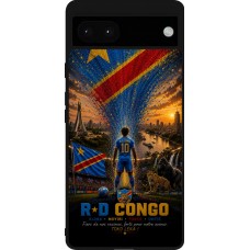 Google Pixel 6a Case Hülle - Silikon schwarz Fussball Demokratische Republik Kongo splash 2026