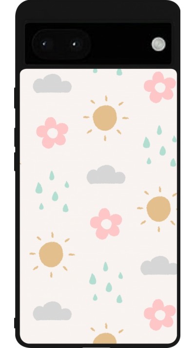 Google Pixel 6a Case Hülle - Silikon schwarz Spring 23 weather