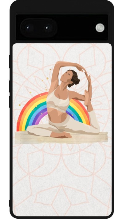 Google Pixel 6a Case Hülle - Silikon schwarz Spring 23 yoga vibe