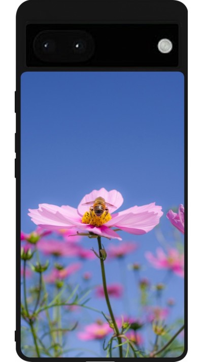 Google Pixel 6a Case Hülle - Silikon schwarz Bee on a flower 2026