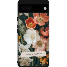 Google Pixel 6a Case Hülle - Silikon schwarz Full Bloom 2026