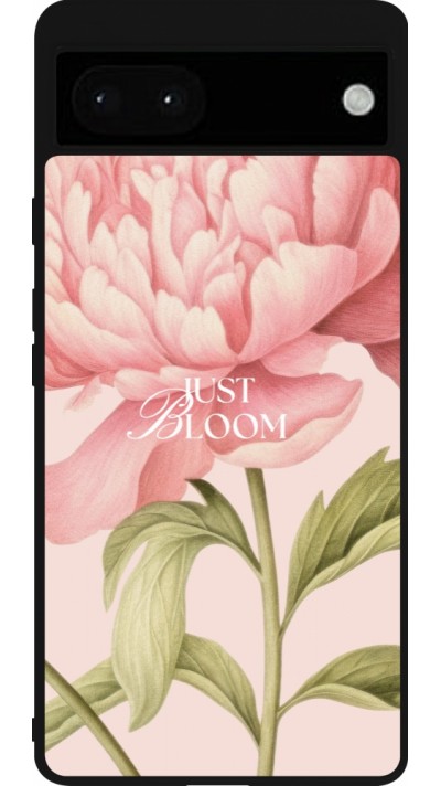 Google Pixel 6a Case Hülle - Silikon schwarz Just Bloom 2026