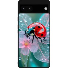 Google Pixel 6a Case Hülle - Silikon schwarz Ladybird in bloom 2026