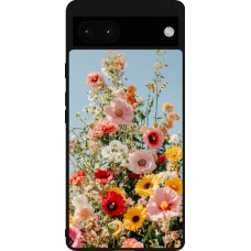 Google Pixel 6a Case Hülle - Silikon schwarz Spring flowers 2026