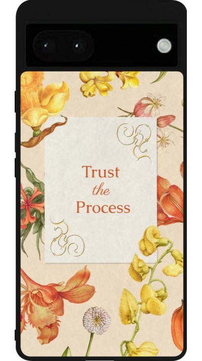 Google Pixel 6a Case Hülle - Silikon schwarz Trust the process 2026