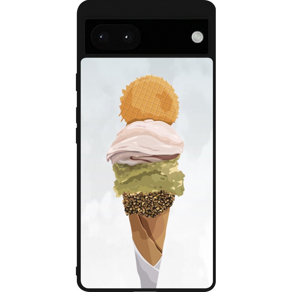 Google Pixel 6a Case Hülle - Silikon schwarz Summer 2025 Cornet